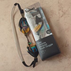 Nike Chrome Mirrored Youth Goggles Black Orange Fitness Ages 8-14 Lot of 2